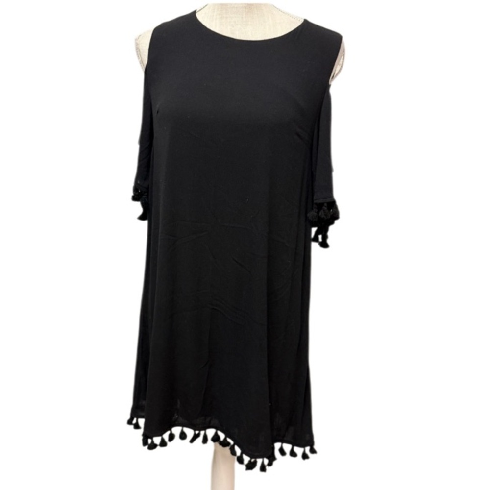 JODIFL Black Dress with Tassel Details Size Small - Picture 2 of 14